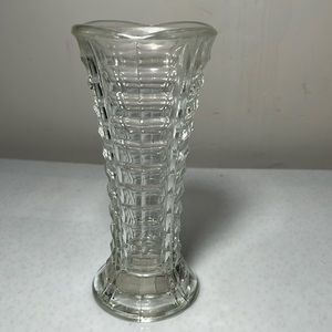 Antique Clear Glass Vase from 40's